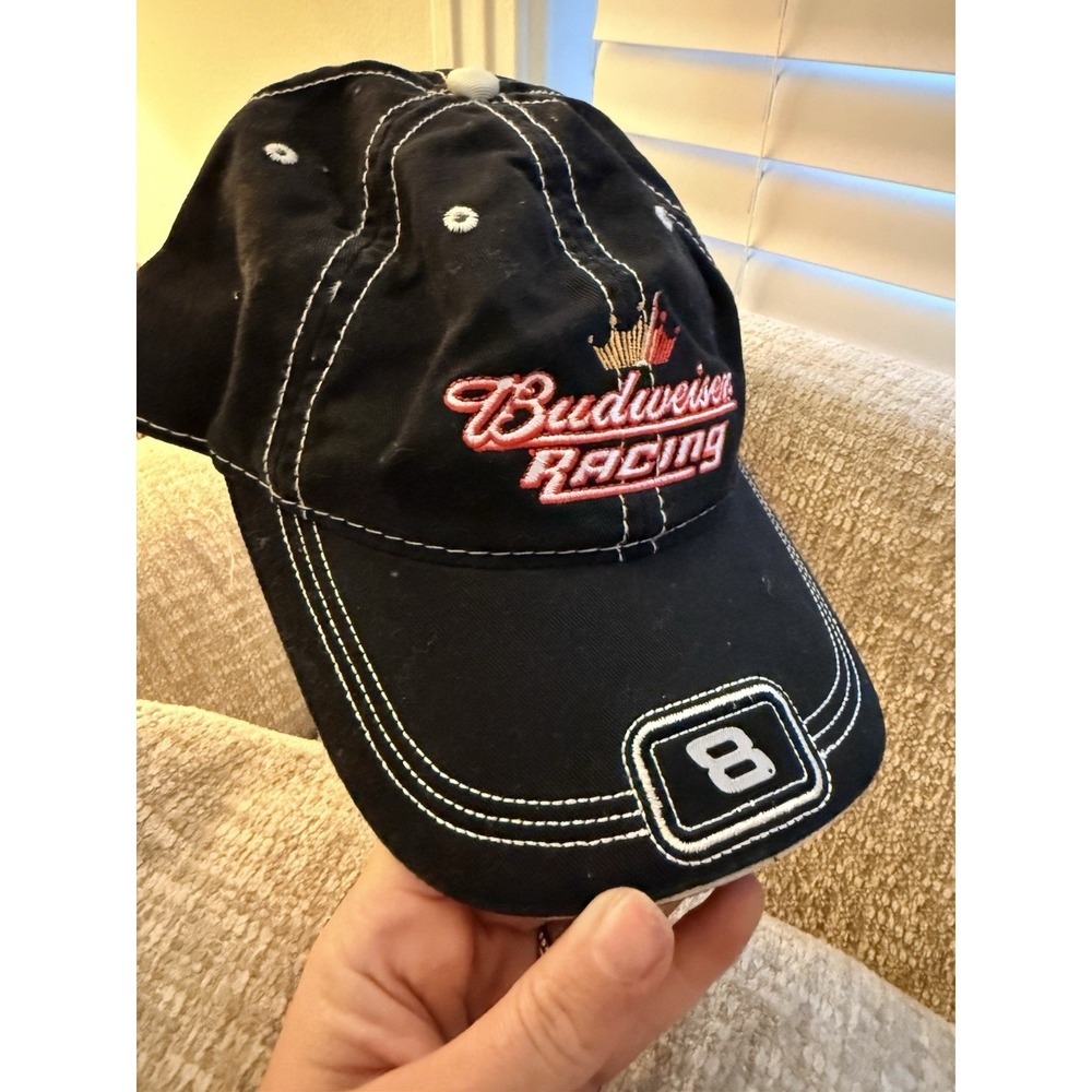 Dale Earnhardt Jr #8 Budweiser Racing Black Hat Winners Circle Nascar Adjustable